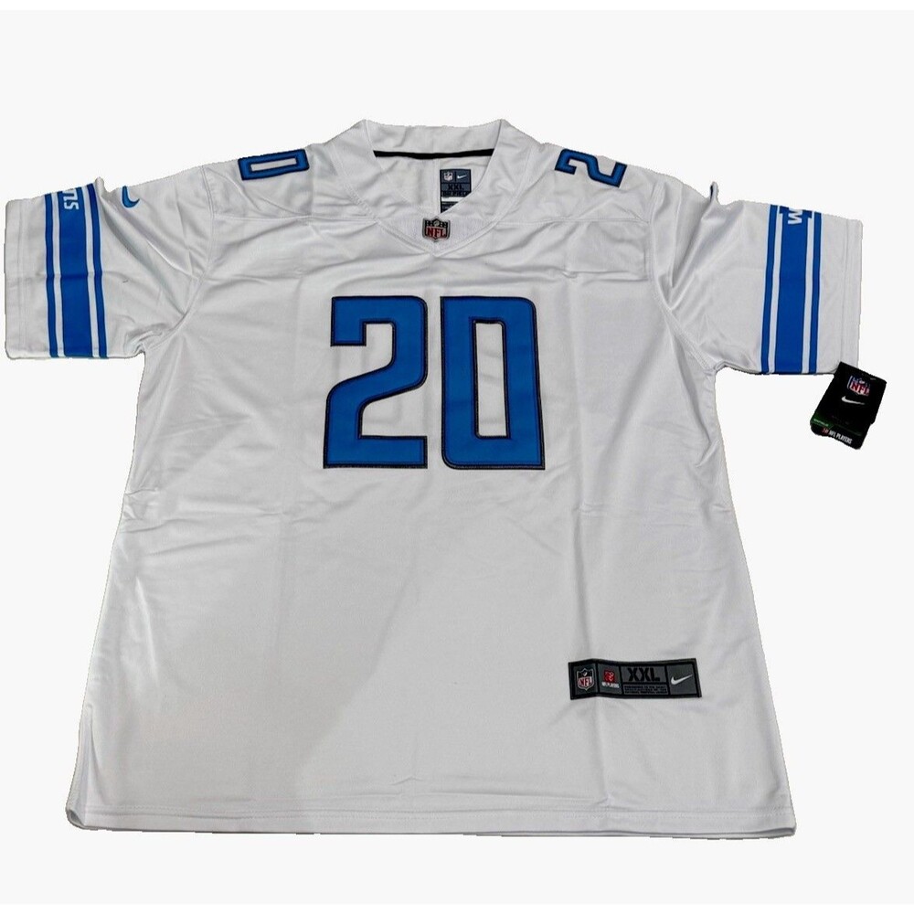 New Nike Detroit Lions Barry Sanders Jersey Size XXL White Stitched Jersey